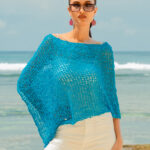 AF1901BB KNITTED POPCORN PONCHO