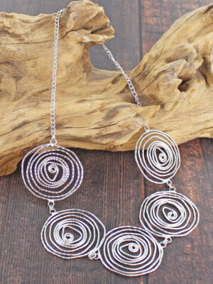 AR1504S FIVE PIECE SWIRL NECKLACE