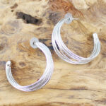 AR1506S MULTI-STRAND HOOP STUD EARRINGS