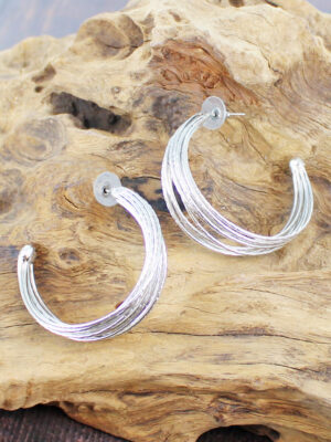 AR1506S MULTI-STRAND HOOP STUD EARRINGS