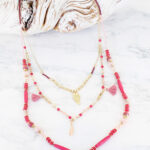 AY1308 TRIPLE STRAND BEADED NECKLACE
