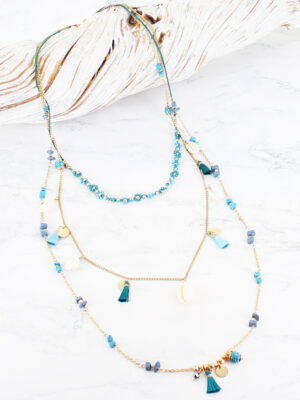 AY1401BLU DELICATE LAYERED NECKLACE