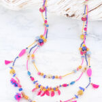AY1407 BRIGHT LAYERED TASSEL NECKLACE