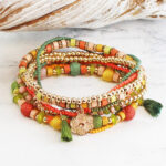 AY1503 ELASTICATED SET OF BEADED BRACELETS