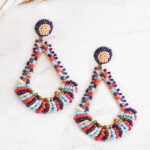 AY1505 BEADED TEARDROP EARRINGS