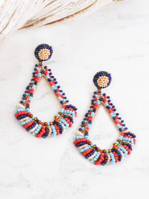 AY1505 BEADED TEARDROP EARRINGS
