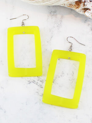 BB1403LM RESIN RECTANGULAR EARRING