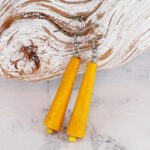 BB6217MU WOODEN CONE EARRINGS