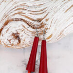 BB6217R WOODEN CONE EARRINGS