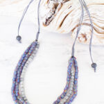 BB6301LC THREE-STRAND GLASS BEAD NECKLACE