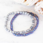 BB6302LC SET OF 2 ELASTICATED GLASS BRACELETS