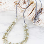 BB6401GY DOUBLE STRAND RECYCLED GLASS BEAD NECKLACE
