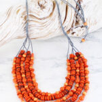 BB6403OR MULTI-STRAND BEADED NECKLACE