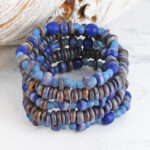 BB6404BLU ELASTICATED MULTI-STRAND BRACELET