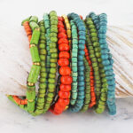 DC1406OR ELASTICATED BEADED BRACELETS