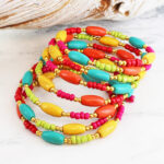 DC1502M WOODEN BEAD SPIRAL BRACELET