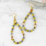 DC6306MU BEADED HOOP EARRINGS