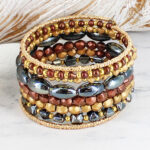 DC6407BR METALLIC BEAD SPIRAL BRACELET