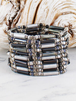 DC6410BL ELASTICATED BEADED BRACELET