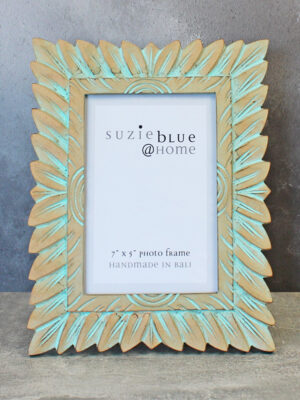 DD6103TU WOODEN PHOTO FRAME (7 X 5) - CARVED LEAF DESIGN