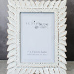 DD6103W WOODEN PHOTO FRAME (7 X 5) - CARVED LEAF DESIGN