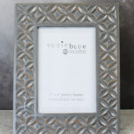 DD6104GY WOODEN PHOTO FRAME (7 X 5) - CARVED FLOWER DESIGN