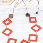 FB1320OR WOODEN DIAMOND NECKLACE