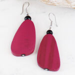 FB1321RB WOODEN PEBBLE EARRINGS