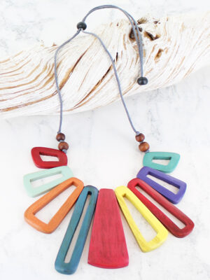 FB1401M WOODEN "KASANDRA" NECKLACE