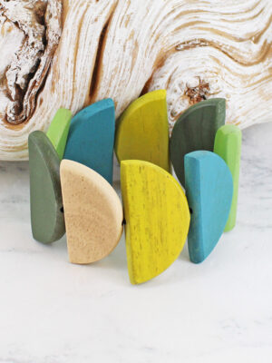 FB1408GN ELASTICATED HALF MOON BRACELET