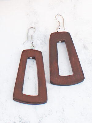 FB1409NT WOODEN "KASANDRA" EARRING