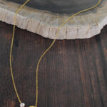 GP411 LOOPED-CHAIN NECKLACE WITH PEARLS [GOLD-PLATE]