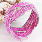.HQ1509PK BEADED CUFF