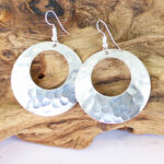 KH1208 BEATEN HOOP EARRINGS
