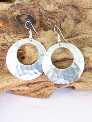 KH1208 BEATEN HOOP EARRINGS