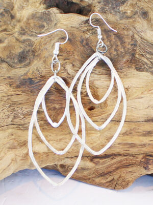 KH1315 TRIPLE OVAL HOOP EARRINGS