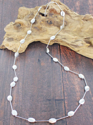 KH1503S LONG OVAL DISC NECKLACE