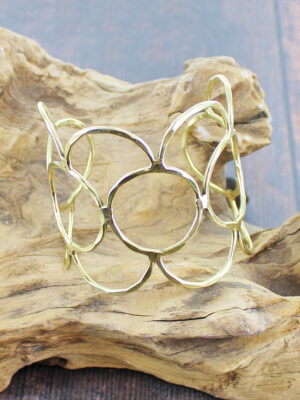 KH1511G BEATEN OPEN RING BANGLE