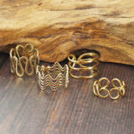 KH1514G ADJUSTABLE METAL RINGS - MIXED SET/4