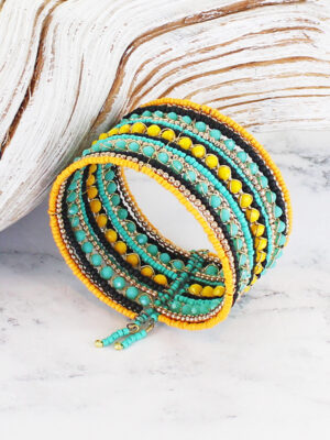 LB1311 MIXED BEAD CUFF