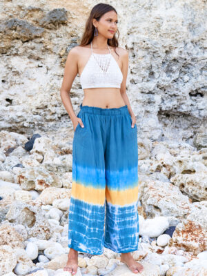 LS1407GY STRAIGHT LEG TIE DYE TROUSER (WITH BELT)