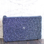 MD6401P BEADED CLUTCH BAG - CIRCLE DESIGN