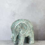 MN6302GN WOODEN ABSTRACT ELEPHANT (12cm)