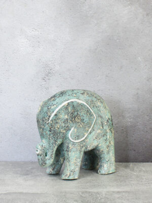 MN6302GN WOODEN ABSTRACT ELEPHANT (12cm)