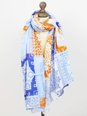 MR1408 PRINTED COTTON SCARF / SARONG (110 X 180CM)