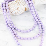 NB1301LC EXTRA LONG FABRIC BALL NECKLACE (WRAP-AROUND)