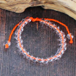 NB1404OR GLASS BEAD & TASSEL TIE BRACELET