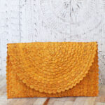 NB1410OR PANDAN LEAF CLUTCH BAG - ORANGE