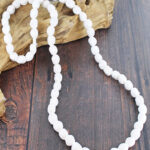 NB1501W LONG SINGLE STRAND FABRIC BALL NECKLACE