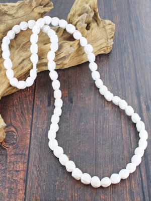 NB1501W LONG SINGLE STRAND FABRIC BALL NECKLACE